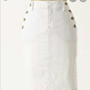 Level 99 white denim skirt
